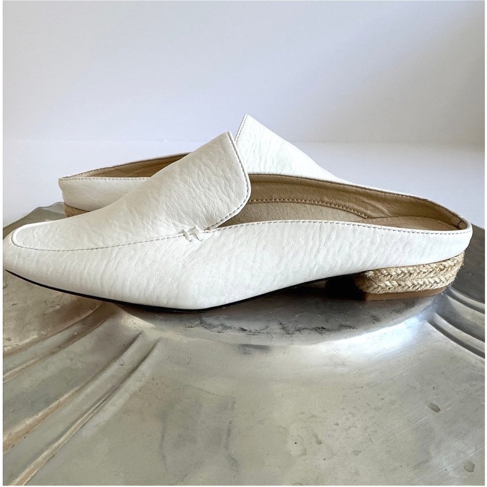 Mi.iM Sutton Mules Size 6.5 White Jute Wrapped Block Heel Executive Coastal Chic
